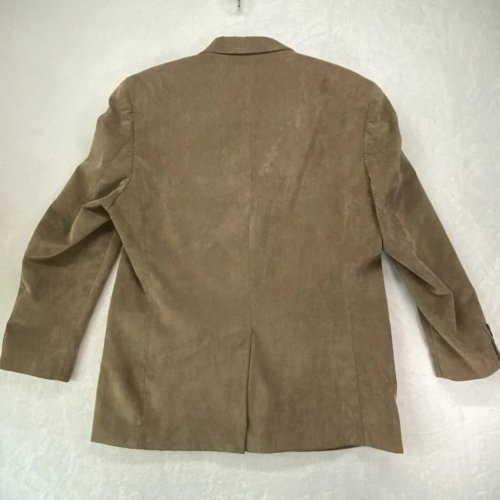 Lauren Ralph Lauren Mens 46L Tan Corduroy Blazer Sport Coat Suit Jacket 2 Button